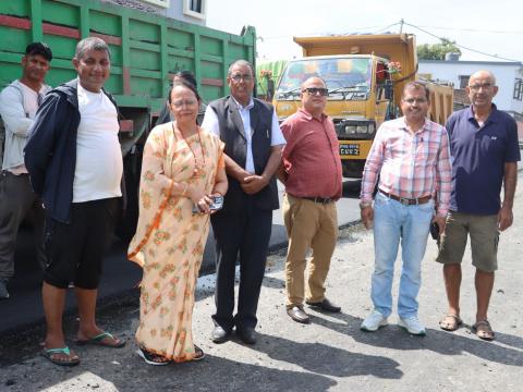 बिर्तामोड नगरपालिकाका प्रमुख सडकहरू धमाधम पक्की बन्दै