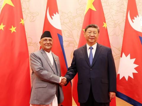 प्रधानमन्त्री ओली र चीनका राष्ट्रपति सीबीच भेटवार्ता प्रधानमन्त्री ओली र चीनका राष्ट्रपति सीबीच भेटवार्ता