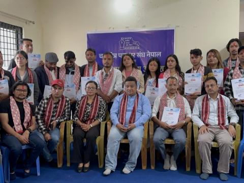 चलचित्र पत्रकार संघ नेपाल झापा शाखाको अध्यक्षमा एकराज